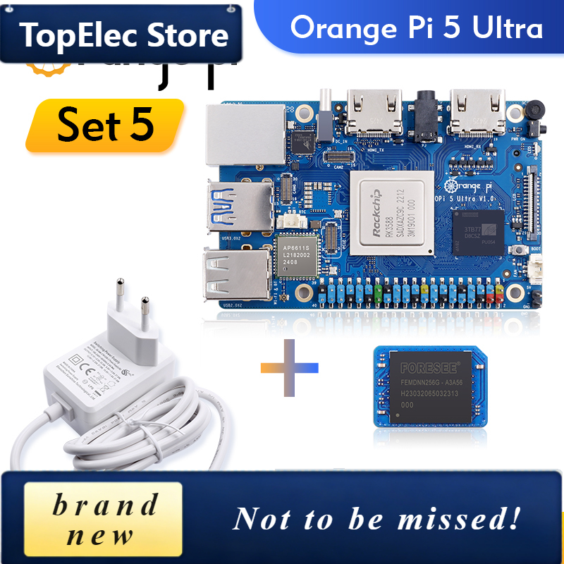 TopElec Orange Pi 5 Ultra + Po - đánh giá và giá Rockchip Rk3588 Development Board
